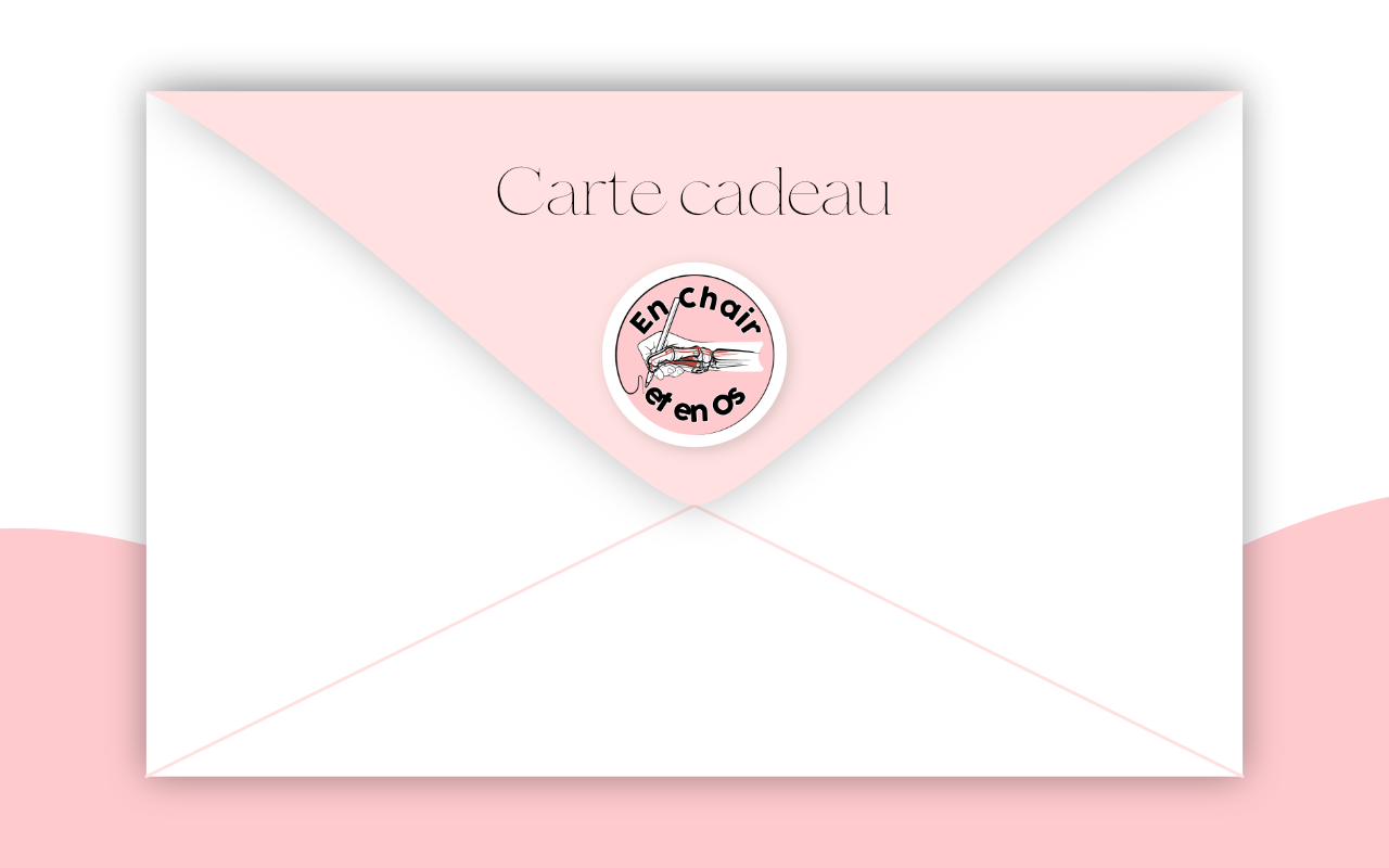 Carte cadeau En Chair et en Os décoration cabinet médical